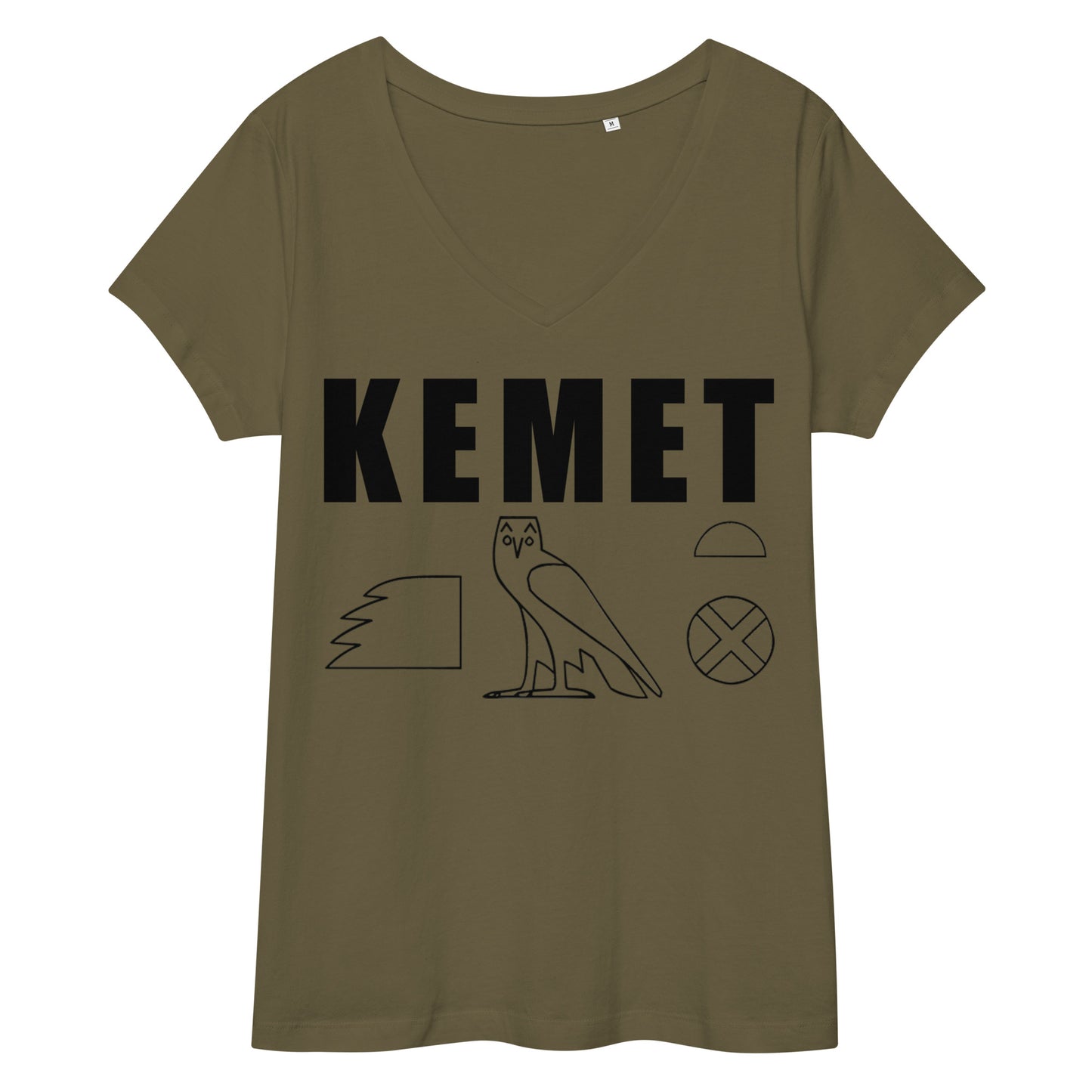 MAAT FOREVER Women’s fitted v-neck t-shirt KEMET