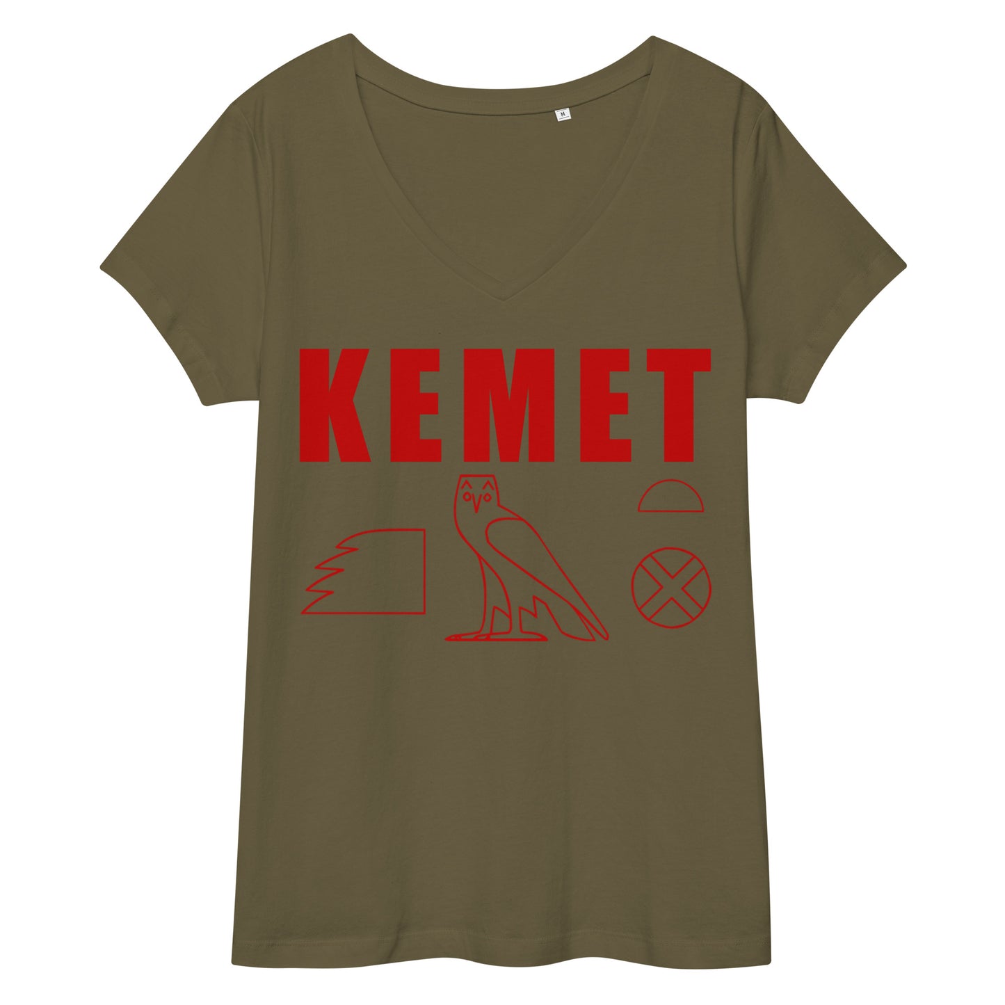 MAAT FOREVER Women’s fitted v-neck t-shirt KEMET