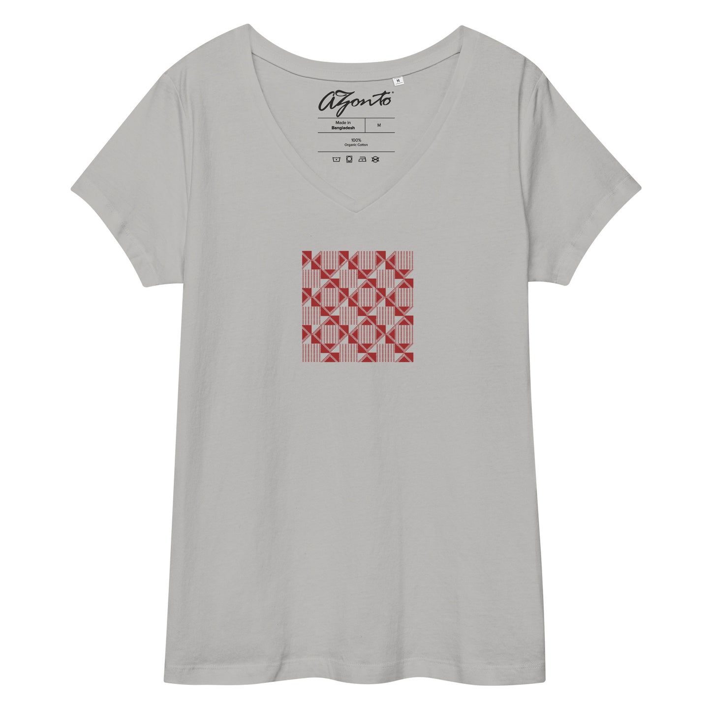 AZONTO Women’s fitted v-neck t-shirt