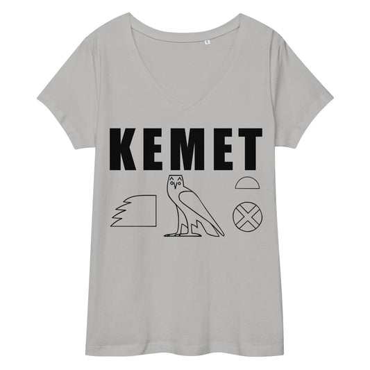 MAAT FOREVER Women’s fitted v-neck t-shirt KEMET