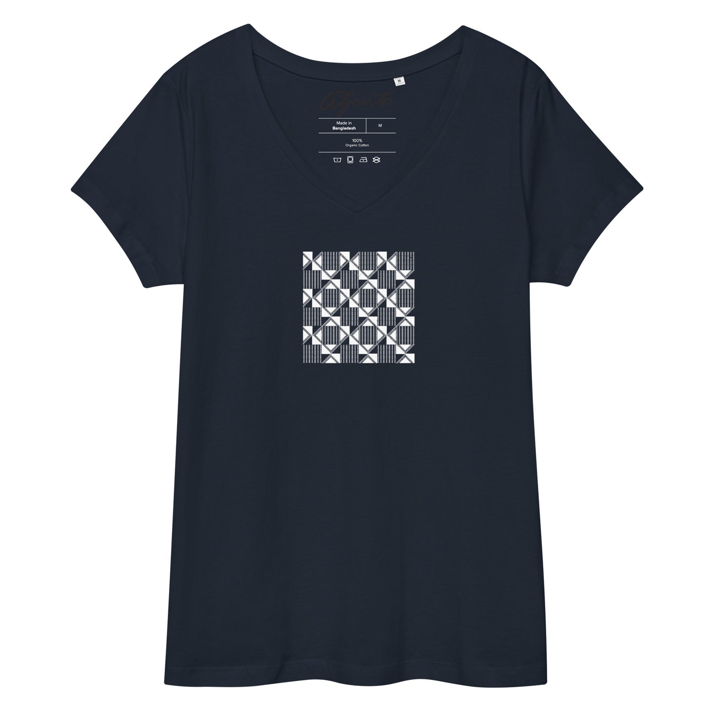 AZONTO Women’s fitted v-neck t-shirt