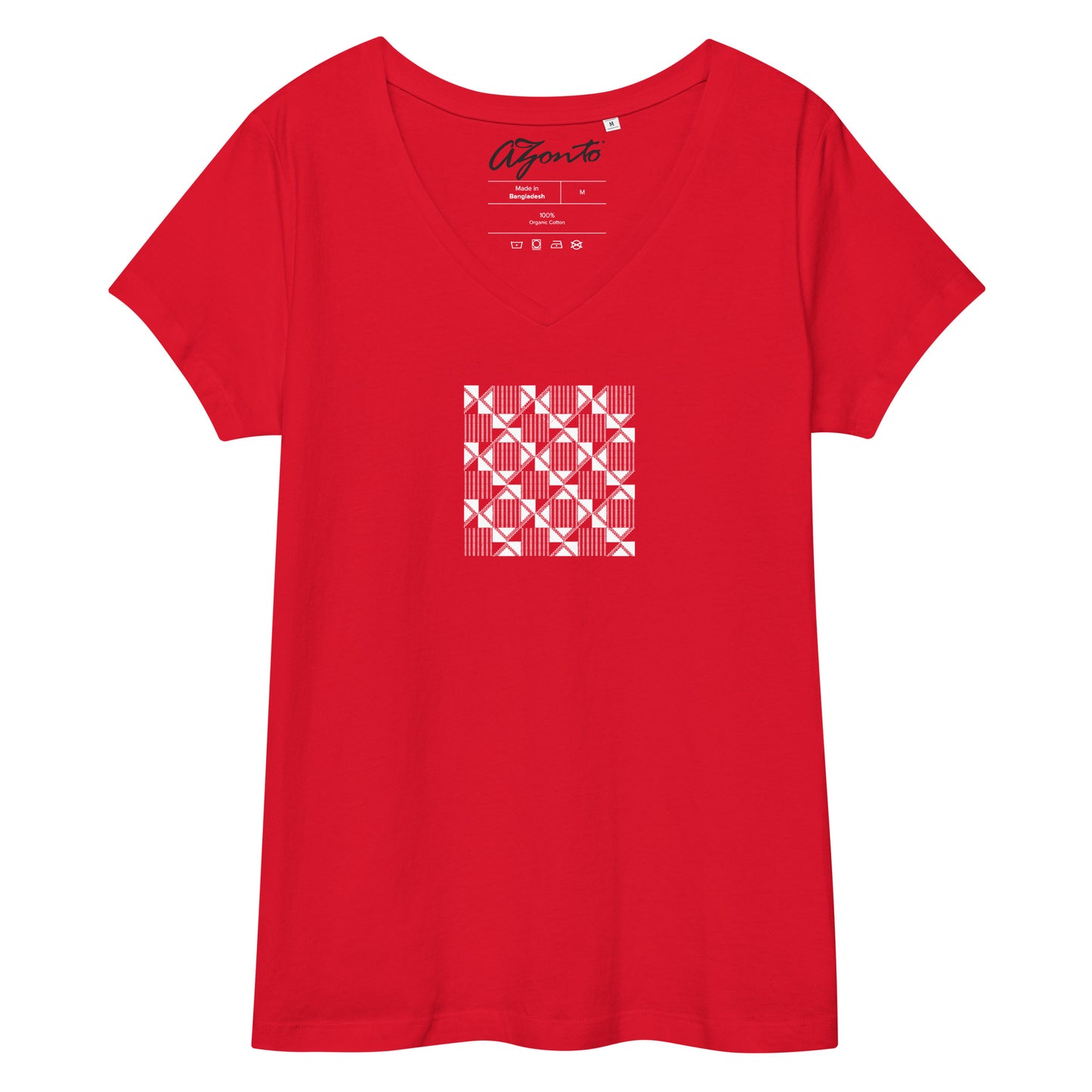 AZONTO Women’s fitted v-neck t-shirt