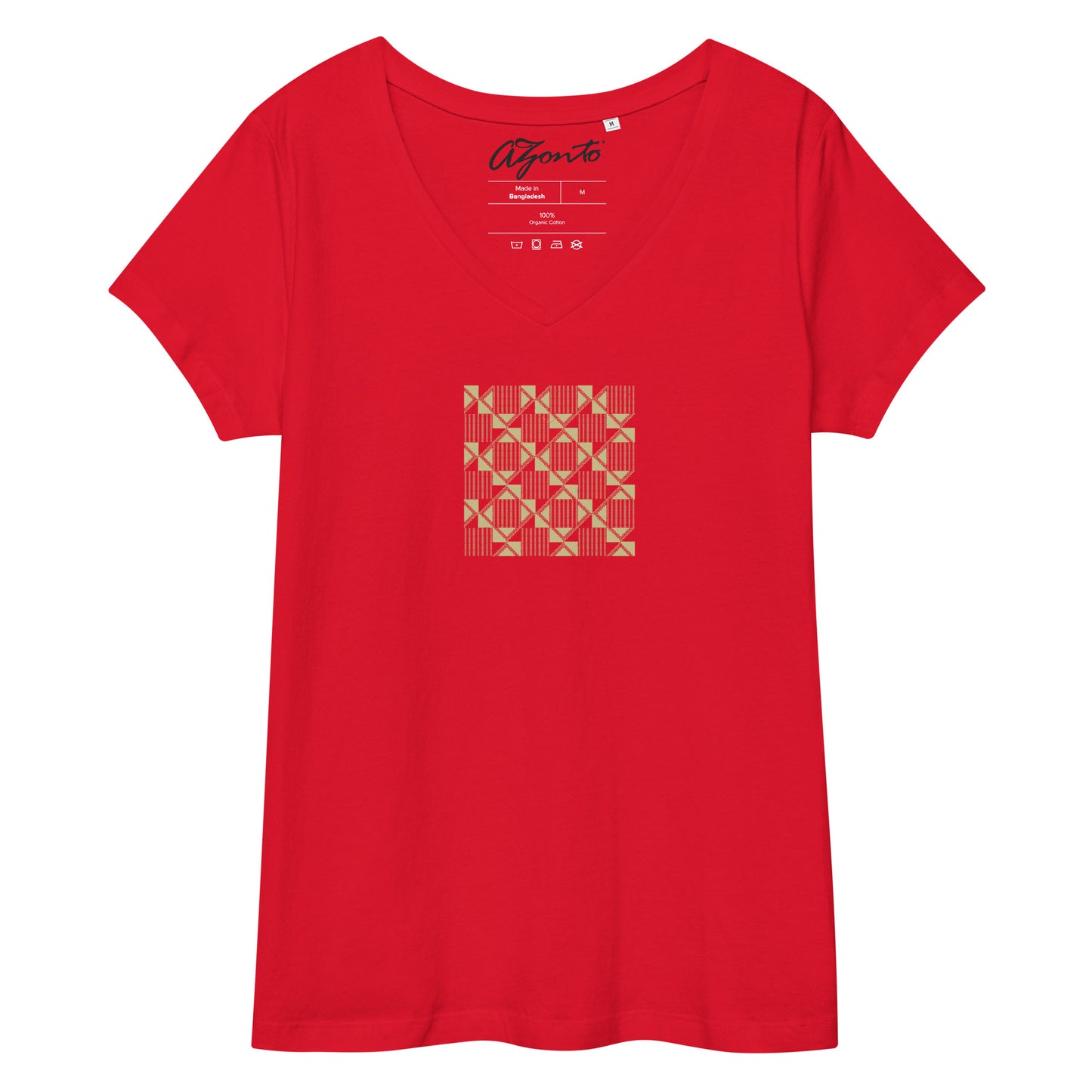 AZONTO Women’s fitted v-neck t-shirt