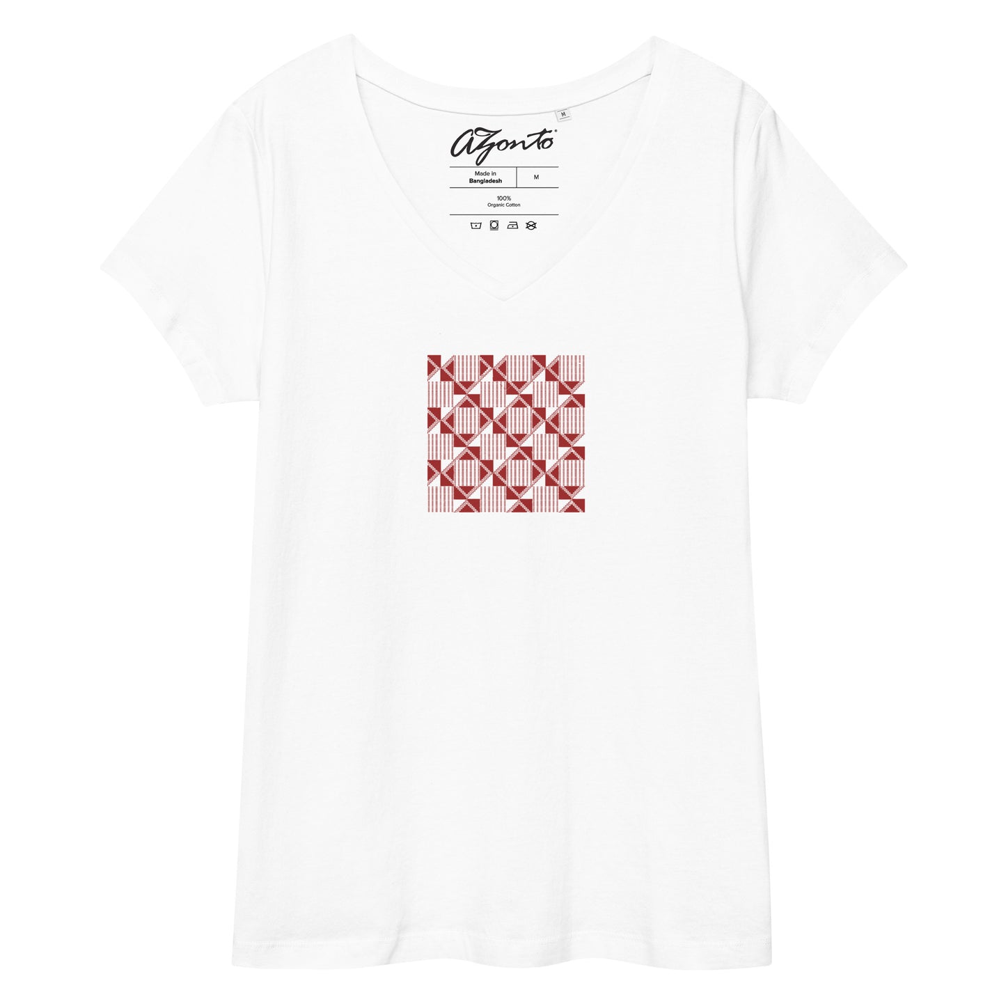 AZONTO Women’s fitted v-neck t-shirt