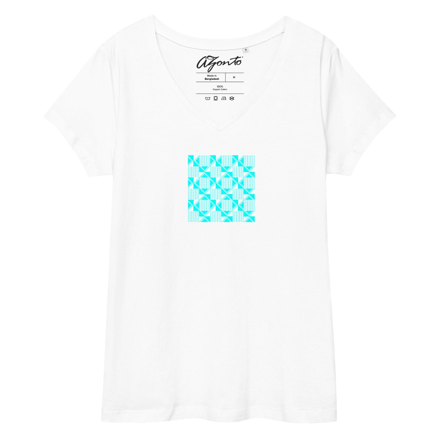 AZONTO Women’s fitted v-neck t-shirt