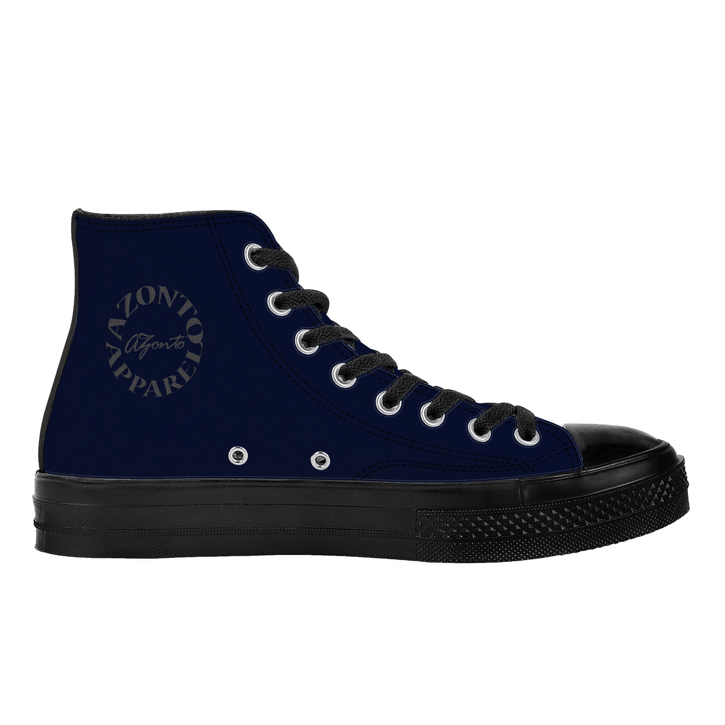 AZONTO High Top Canvas Shoes - Black
