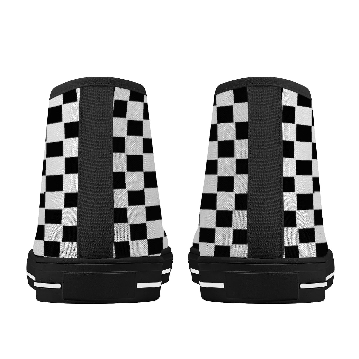 AZONTO High-Top Canvas Shoes - Black