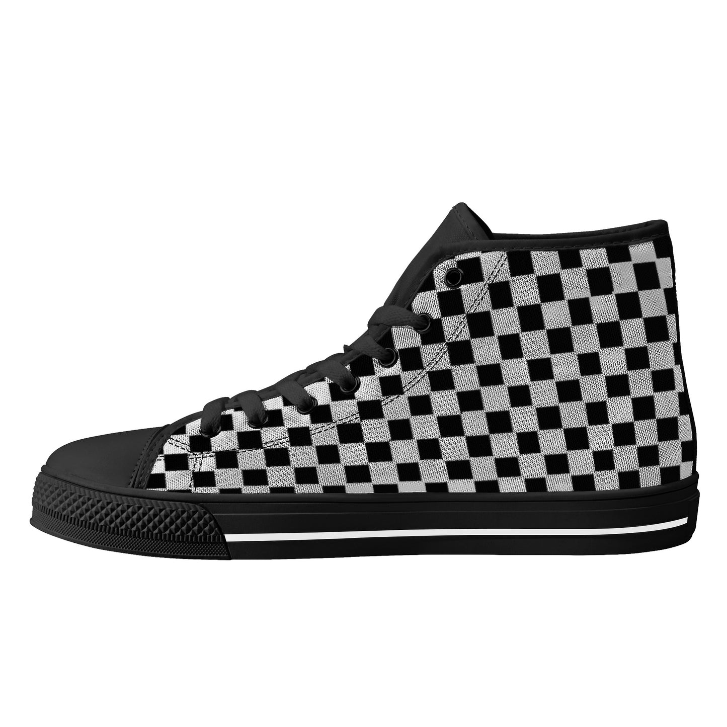 AZONTO High-Top Canvas Shoes - Black