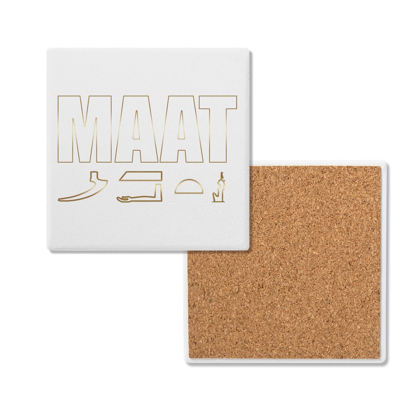 MAAT FOREVER Square Ceramic Coasters