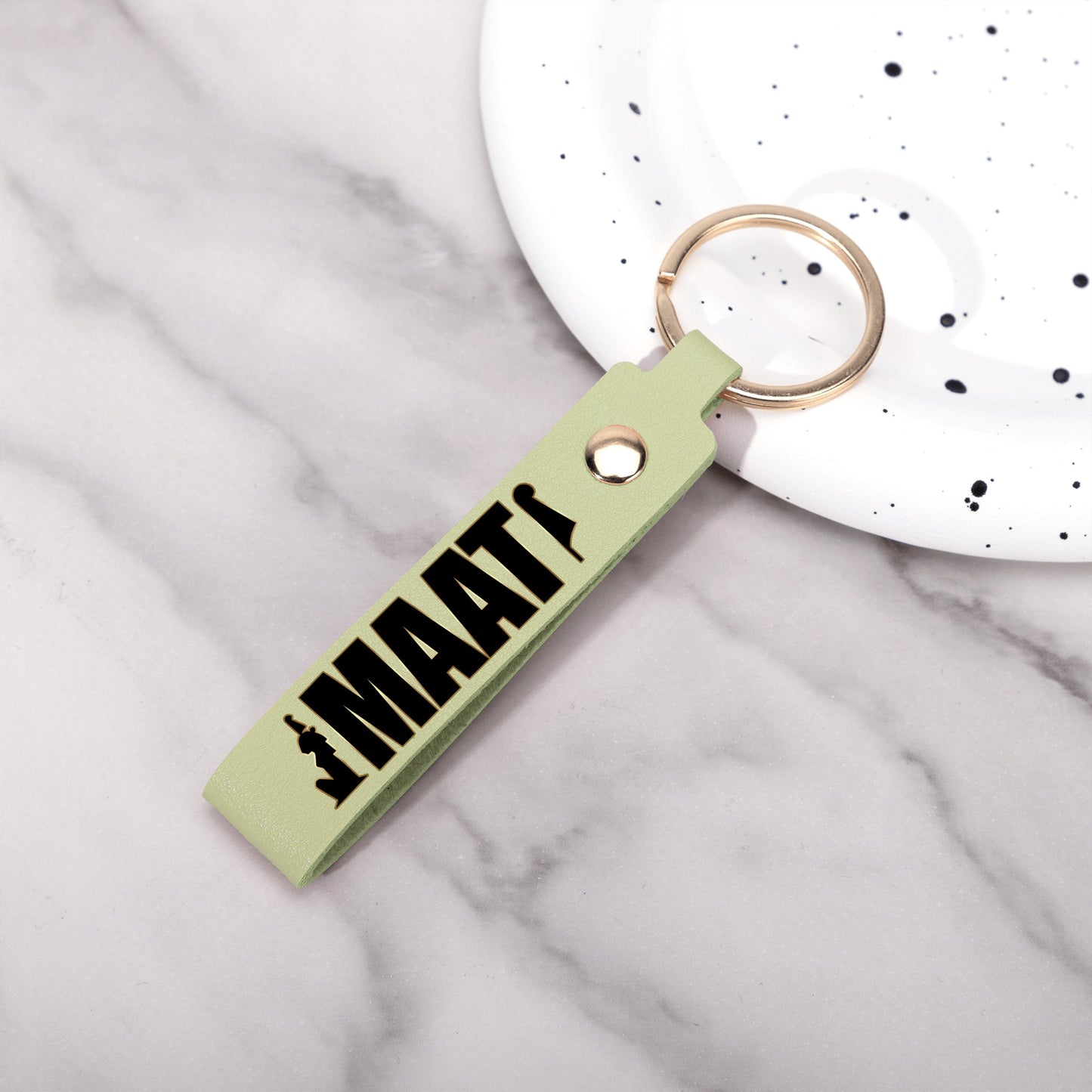 MAAT FOREVER Handcraft Leather Loop Keychain