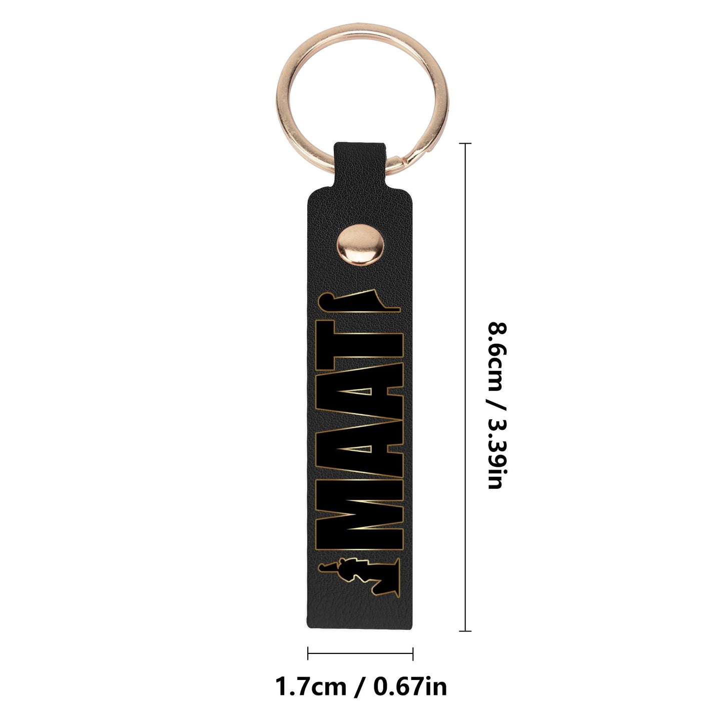 MAAT FOREVER Handcraft Leather Loop Keychain
