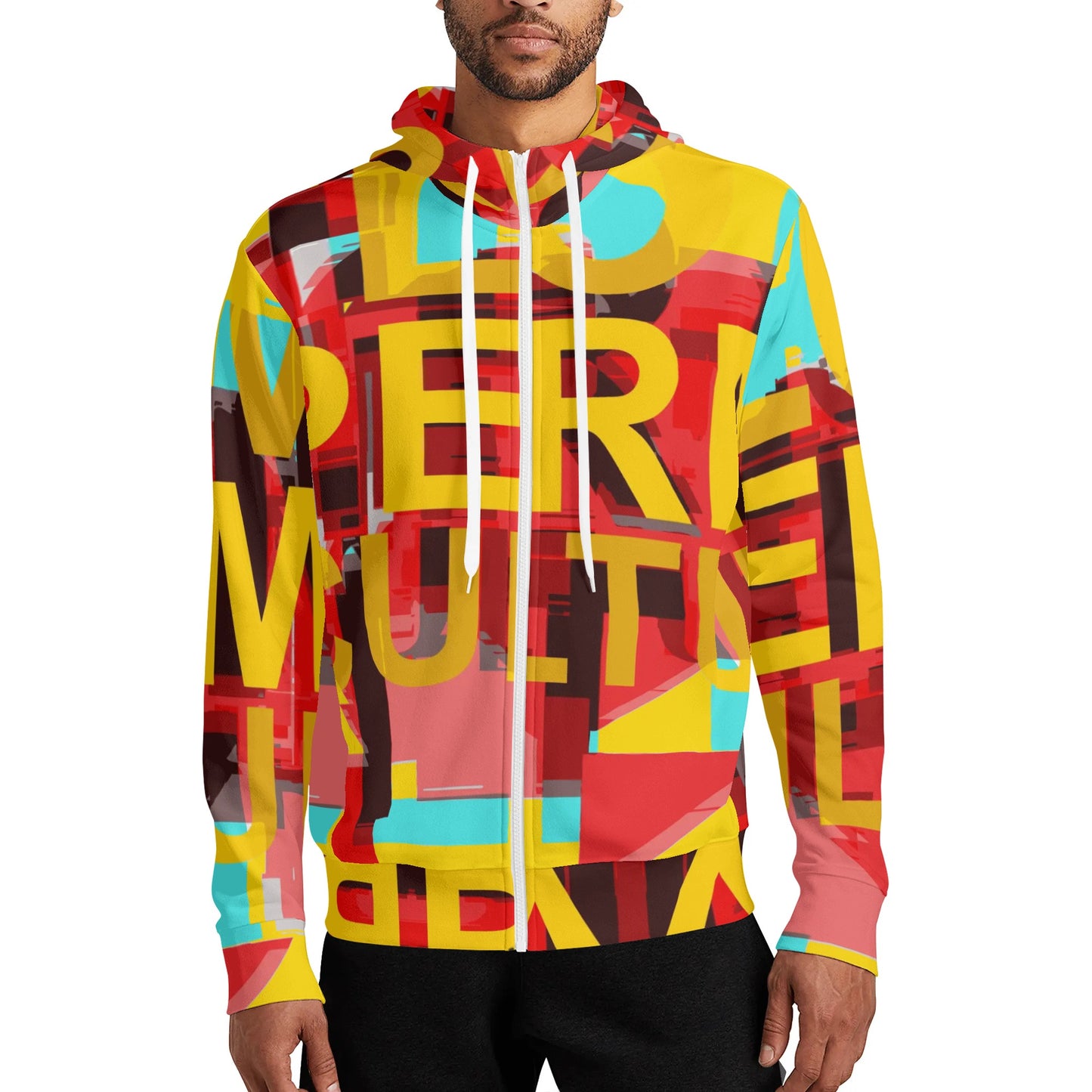 Adult Full Zip Turtleneck Hoodie Streetwear