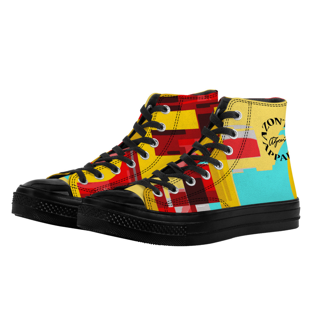 I LOVE PERMACULTURE SF_D71 High Top Canvas Shoes - Black