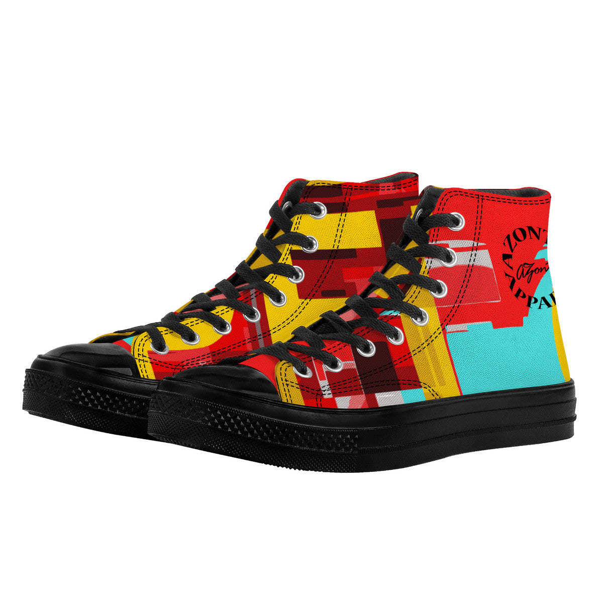 I LOVE PERMACULTURE SF_D71 High Top Canvas Shoes - Black