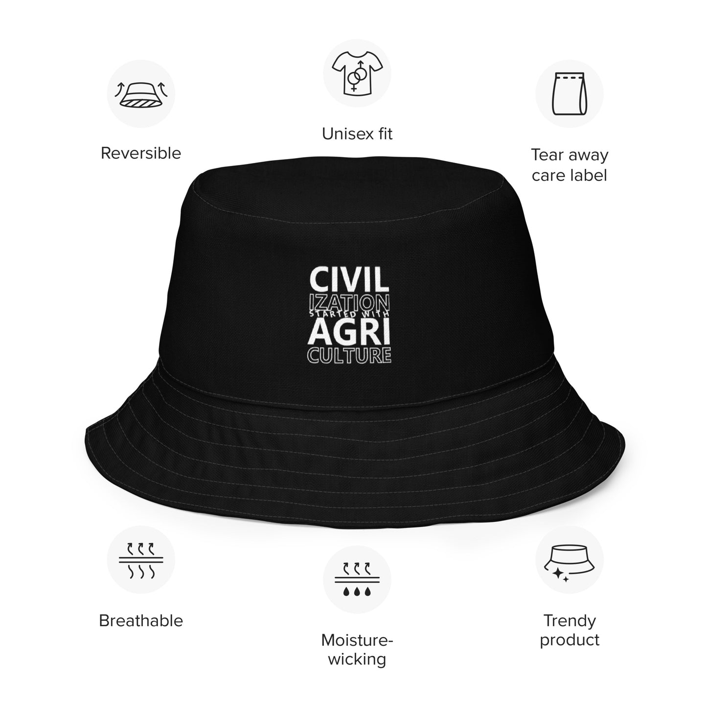 CIVILIZATION Reversible bucket hat
