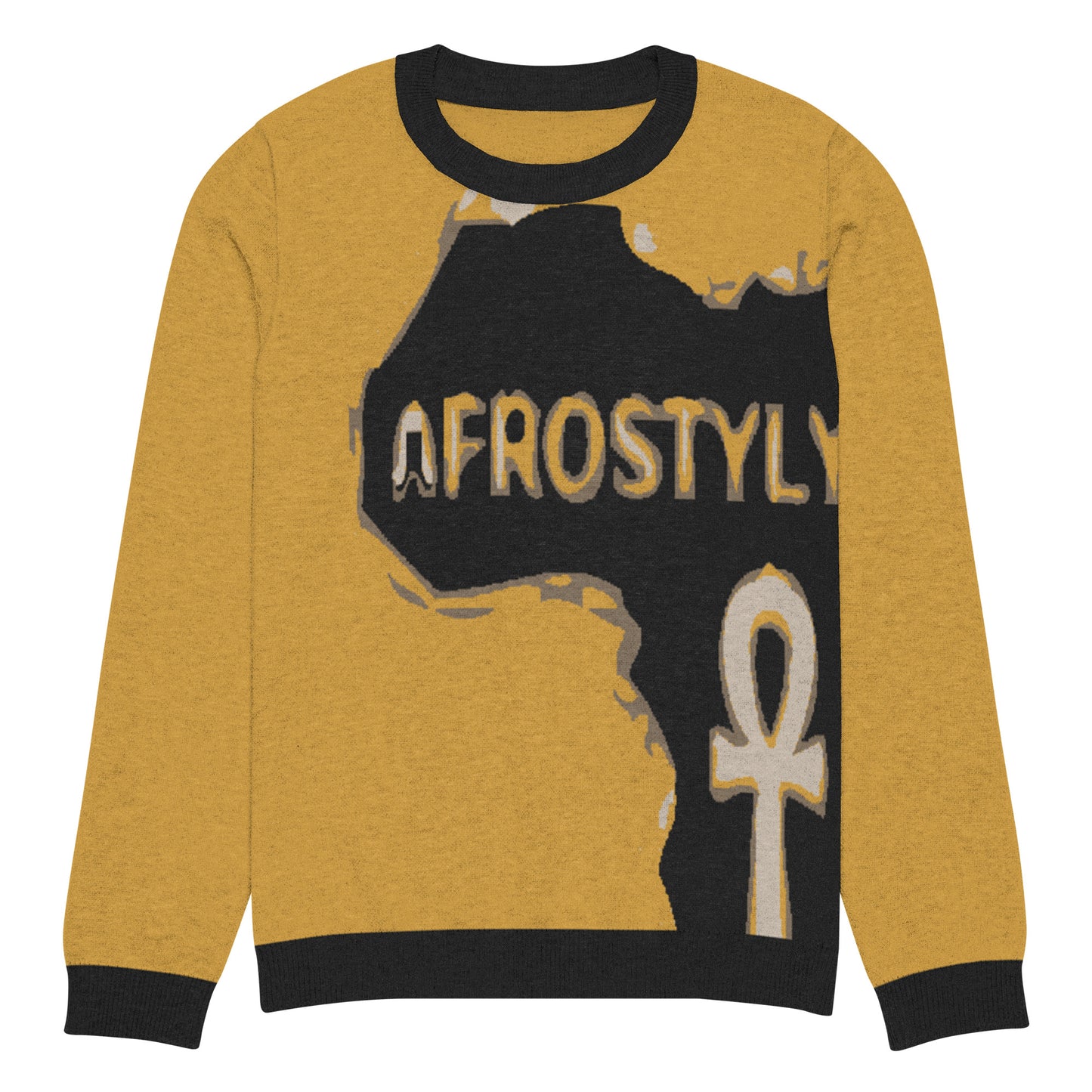 AFROSTYLY Knitted crew neck sweater