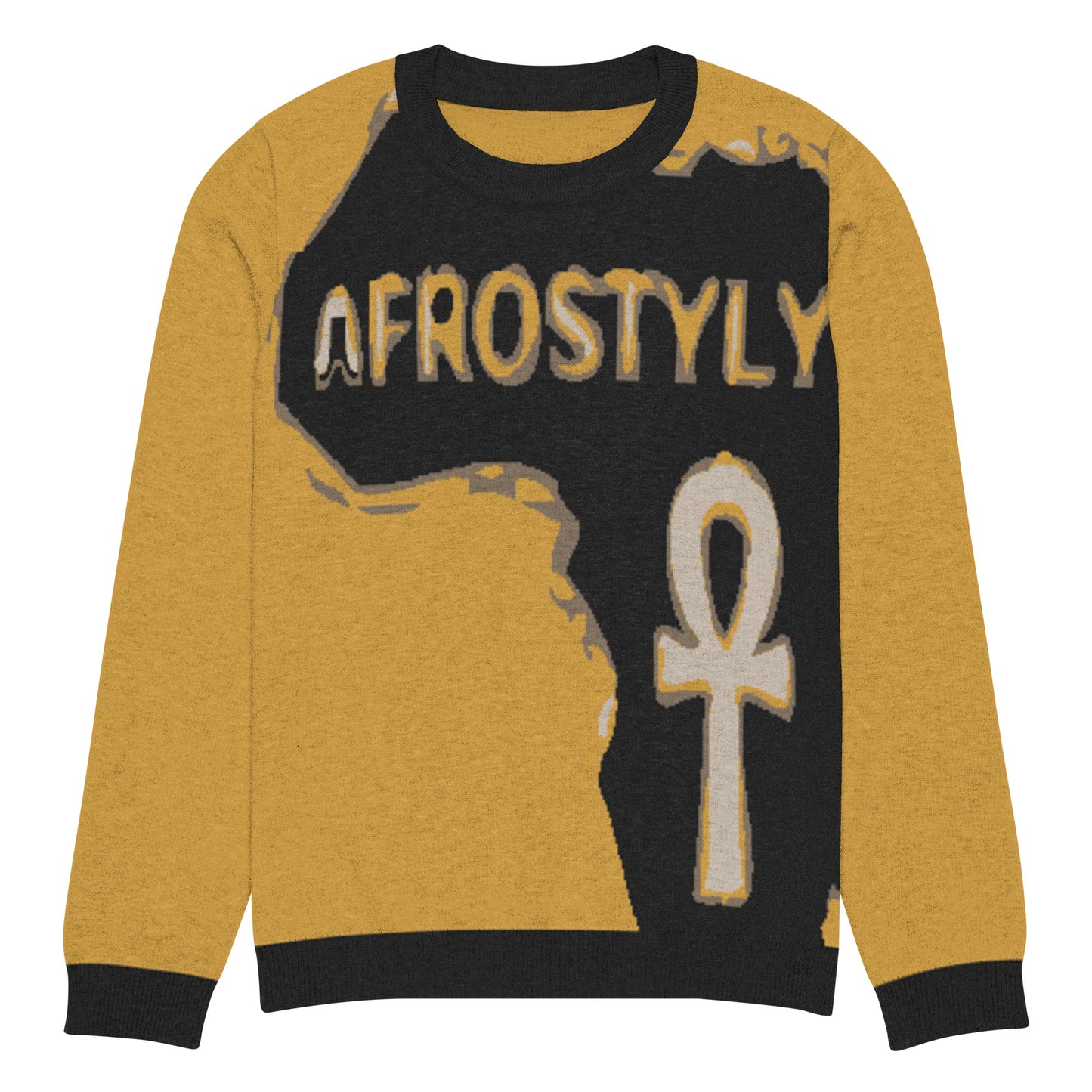 AFROSTYLY Knitted crew neck sweater