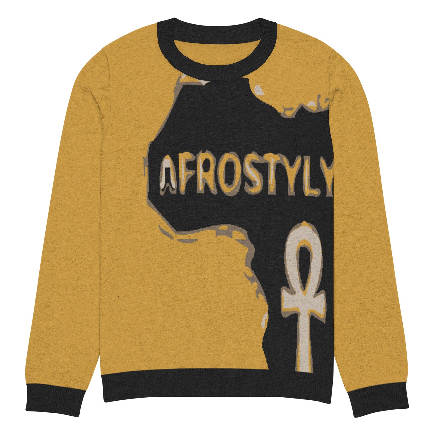 AFROSTYLY Knitted crew neck sweater