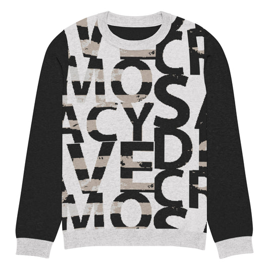 SAVEDEMOCRACY Knitted crew neck sweater