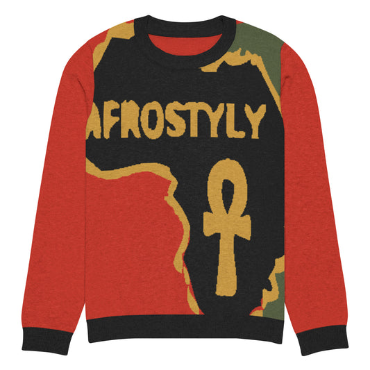 AFROSTYLY Knitted crew neck sweater