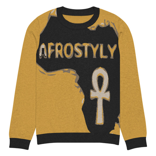 AFROSTYLY Knitted crew neck sweater