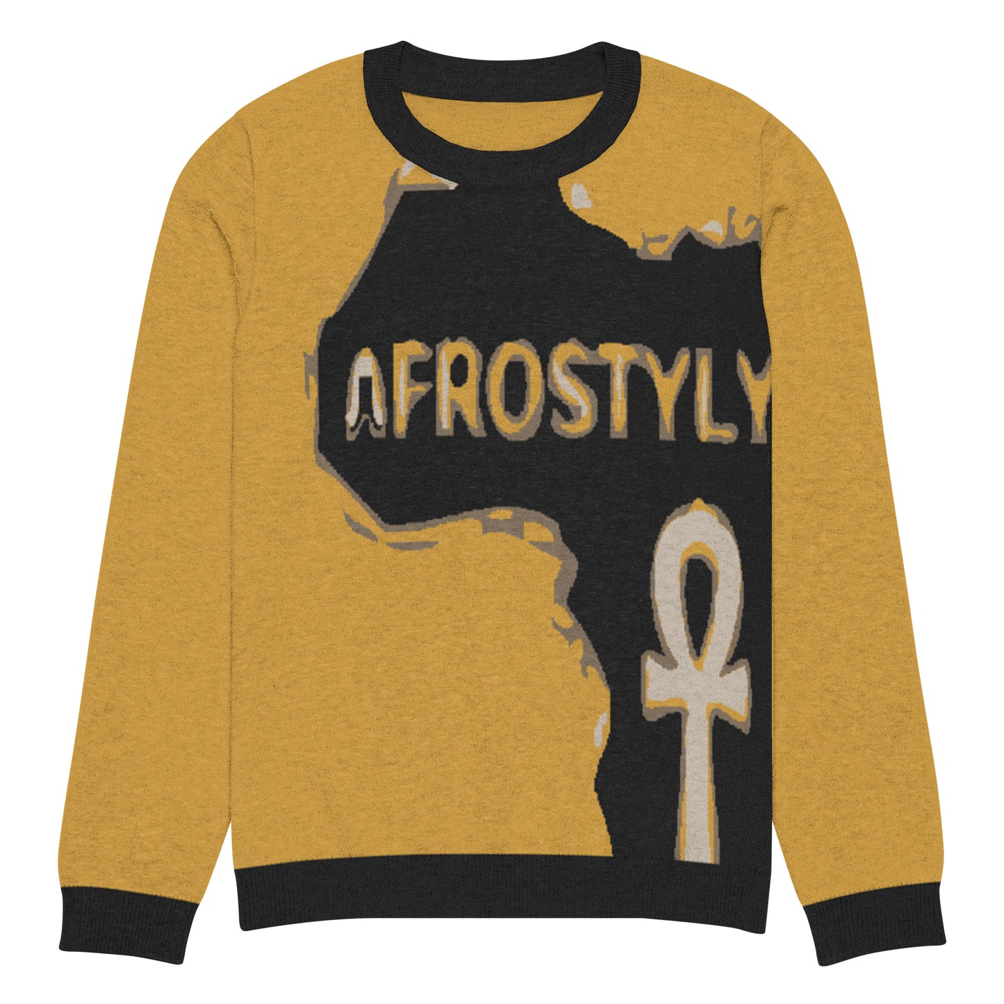 AFROSTYLY Knitted crew neck sweater