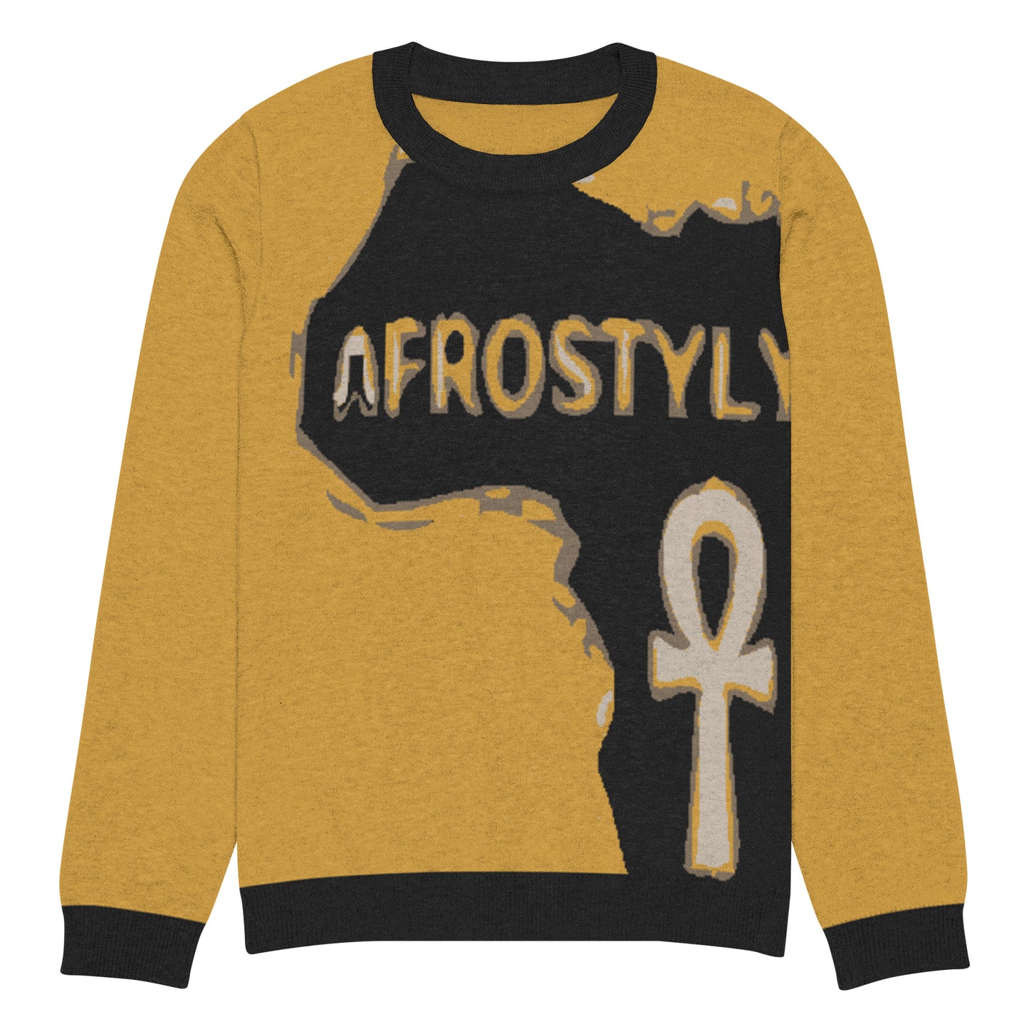 AFROSTYLY Knitted crew neck sweater