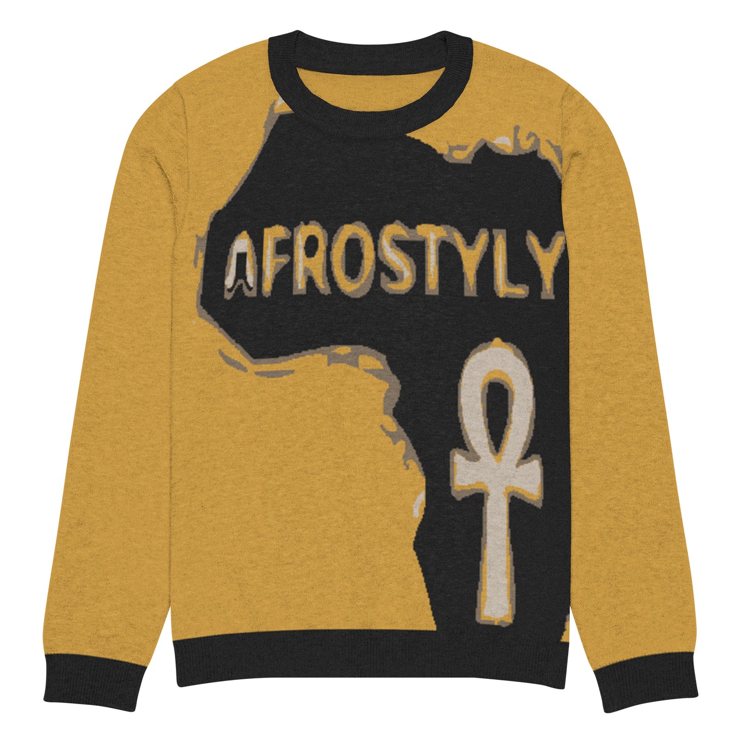 AFROSTYLY Knitted crew neck sweater