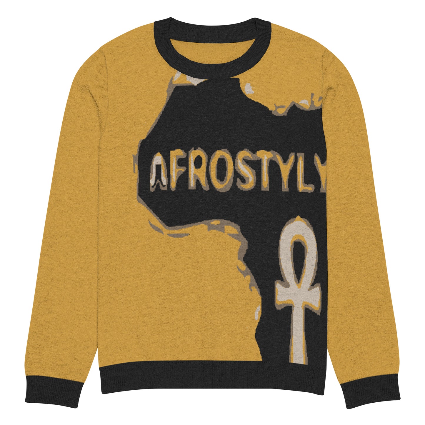 AFROSTYLY Knitted crew neck sweater