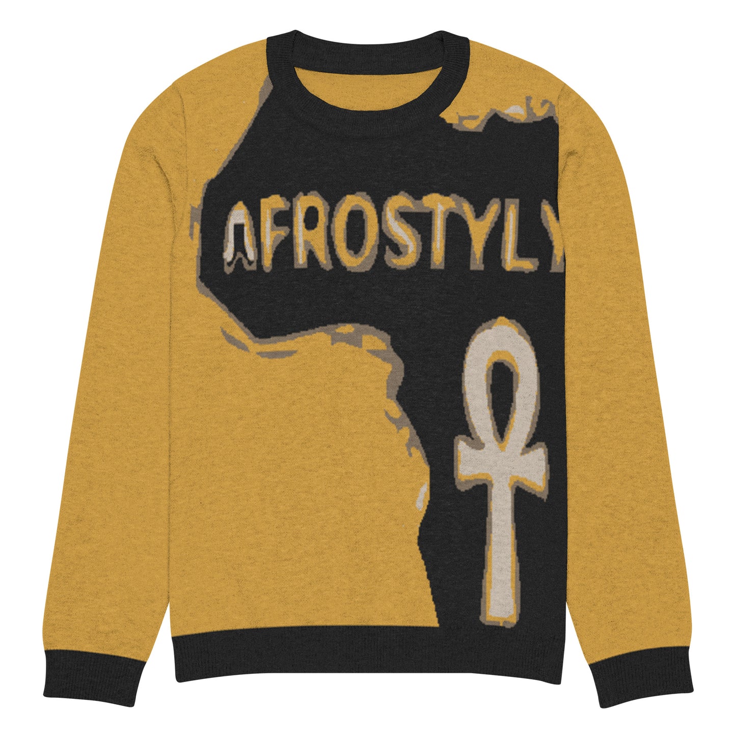 AFROSTYLY Knitted crew neck sweater