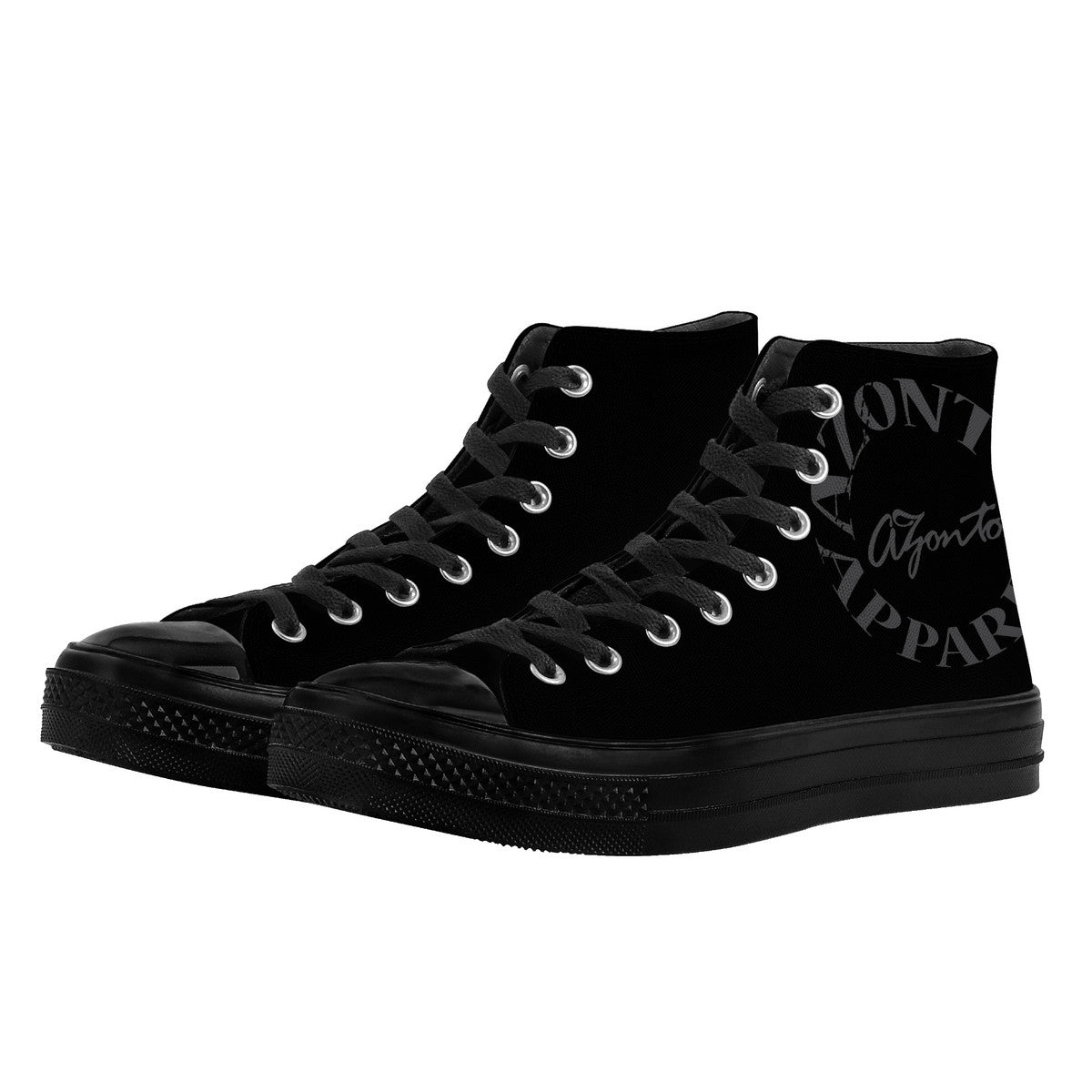 AZONTO SF_D71 High Top Canvas Shoes - Black