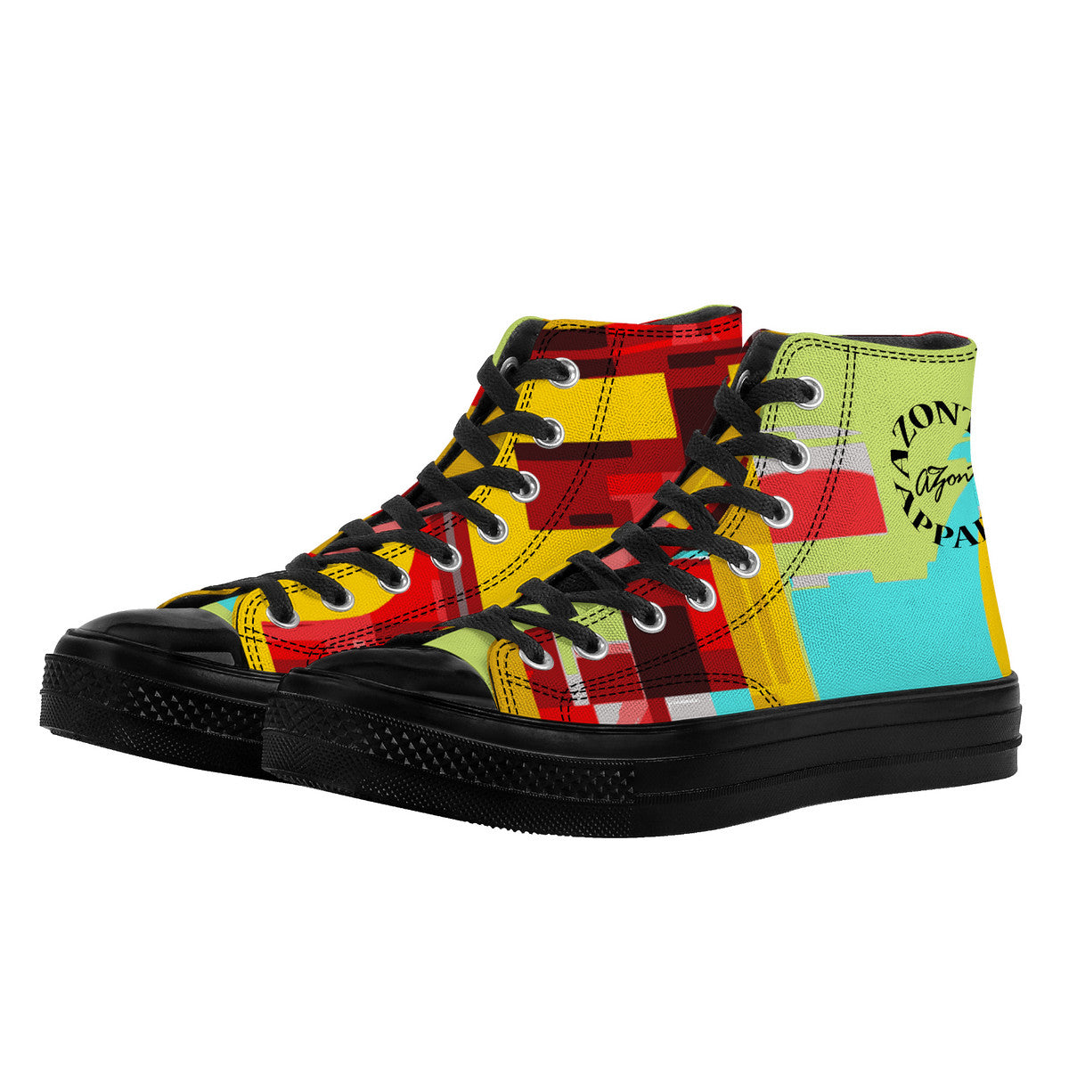 I LOVE PERMACULTURE SF_D71 High Top Canvas Shoes - Black