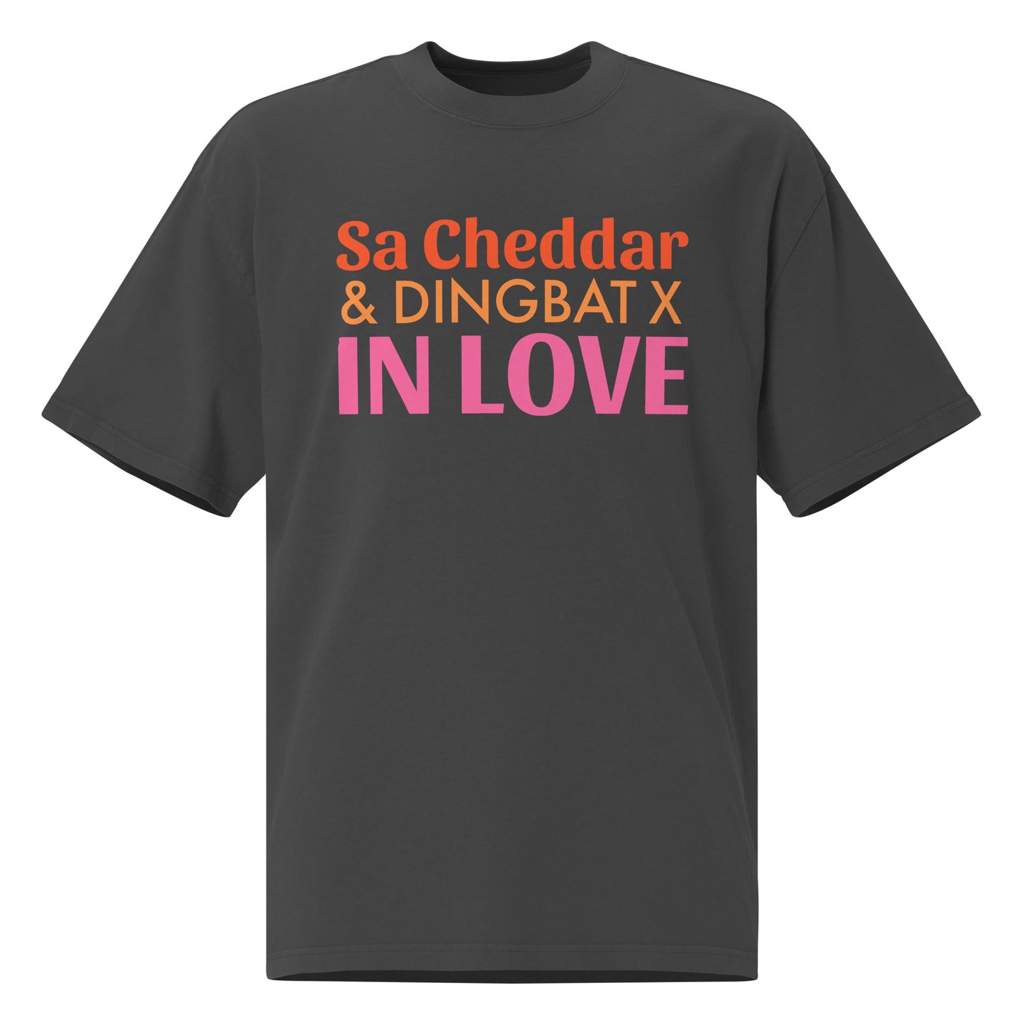 SA CHEDDAR & DINGBAT X Oversized faded t-shirt