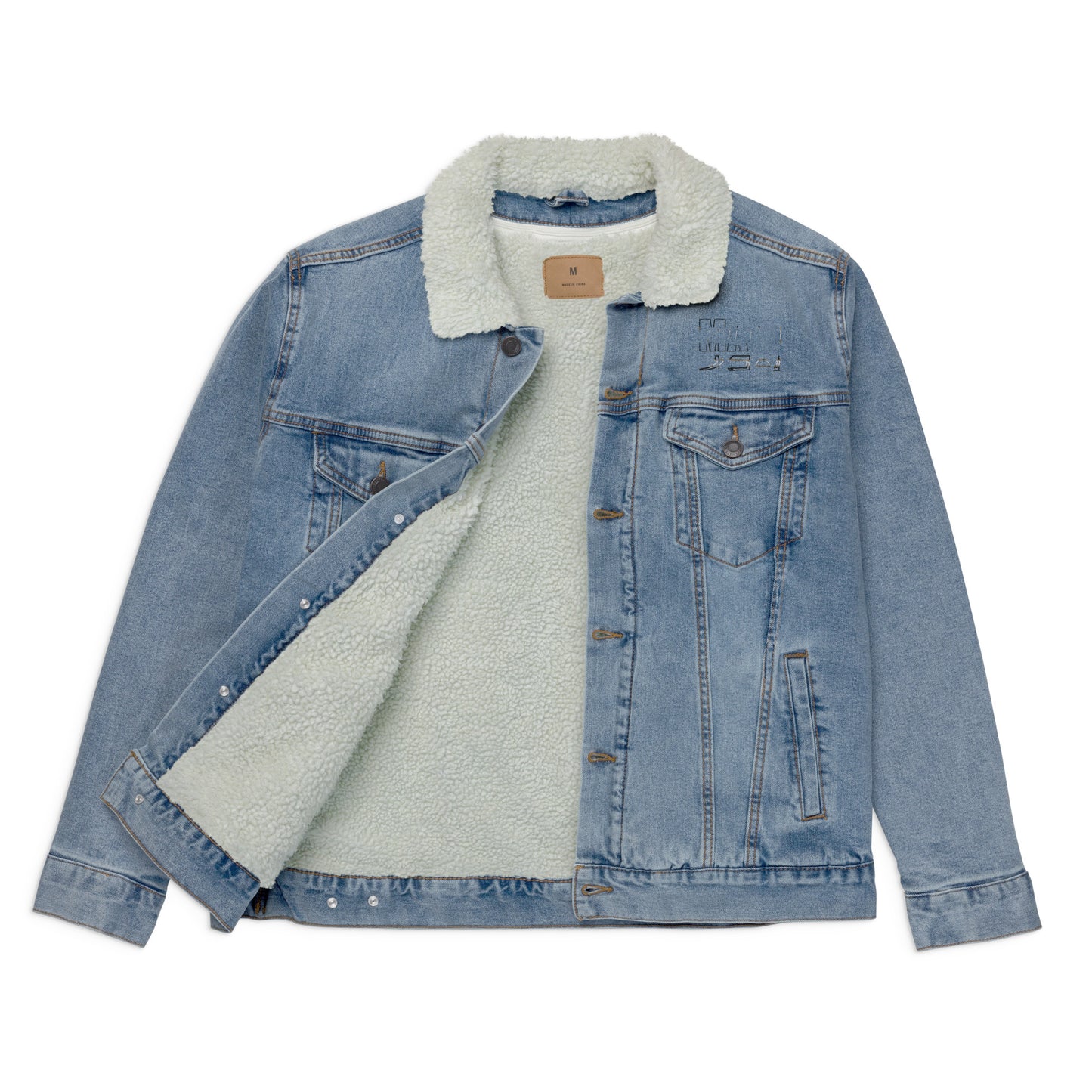 MAAT FOREVER denim sherpa jacket