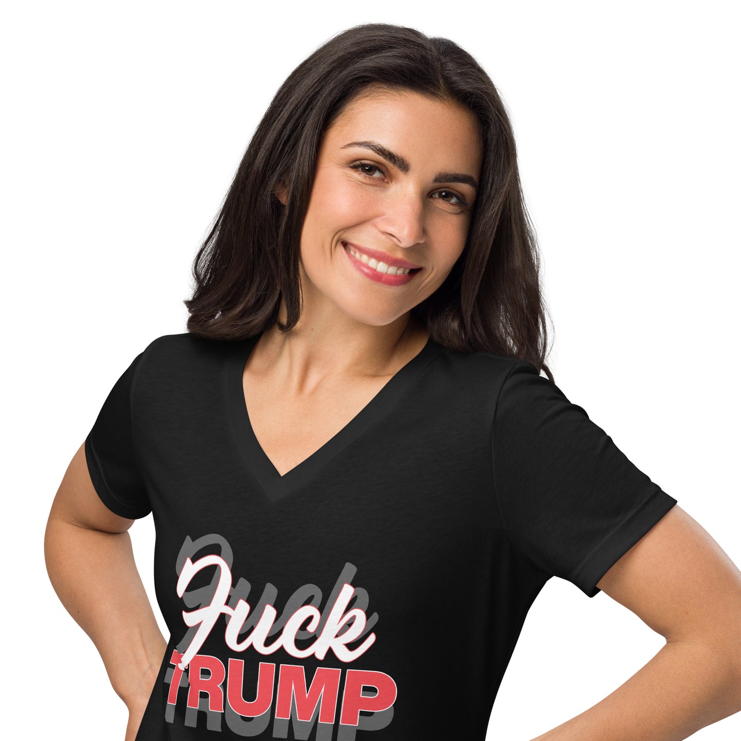 F TRUMP Women’s relaxed v-neck t-shirt