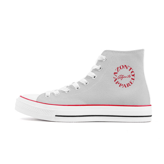 AZONTO High Top Canvas Shoes - White