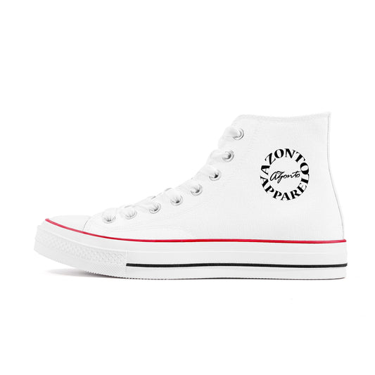 AZONTO High Top Canvas Shoes - White