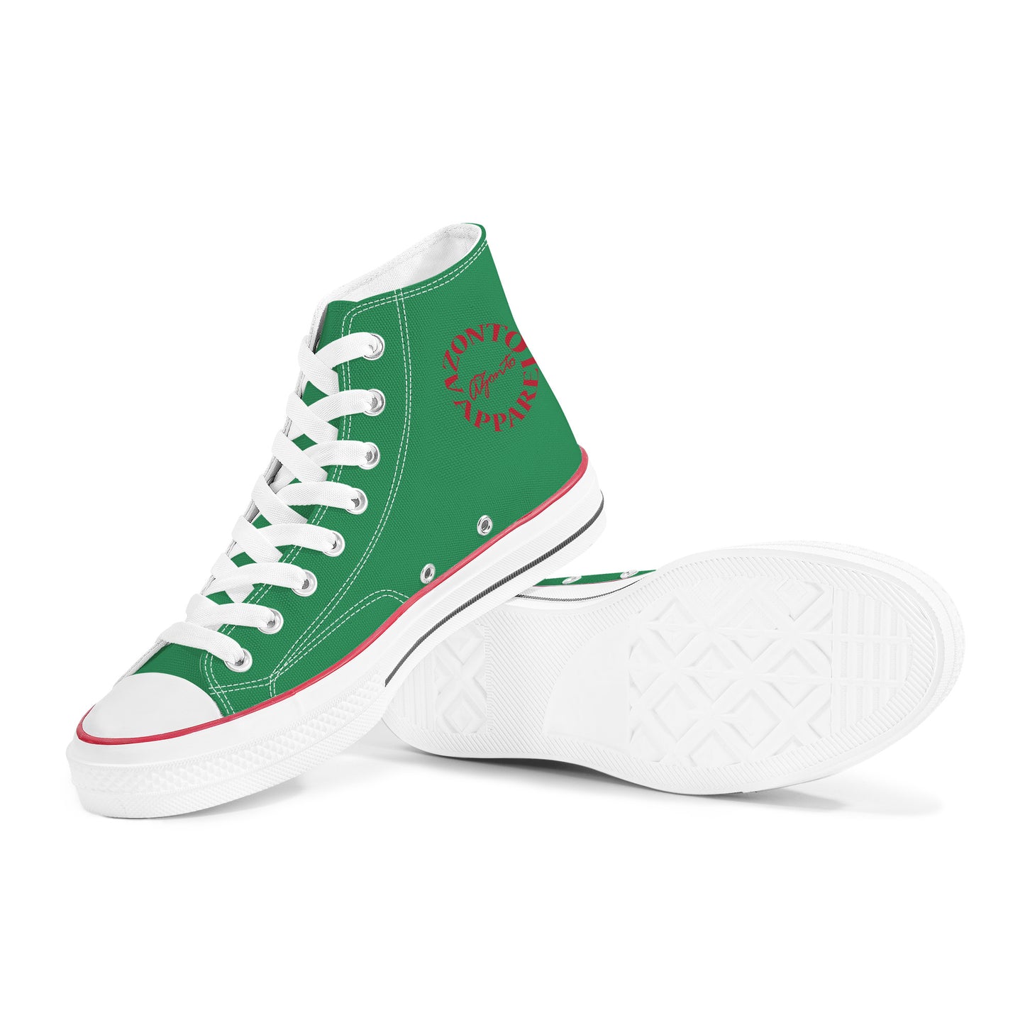 AZONTO High Top Canvas Shoes - White