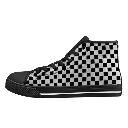 AZONTO High-Top Canvas Shoes - Black