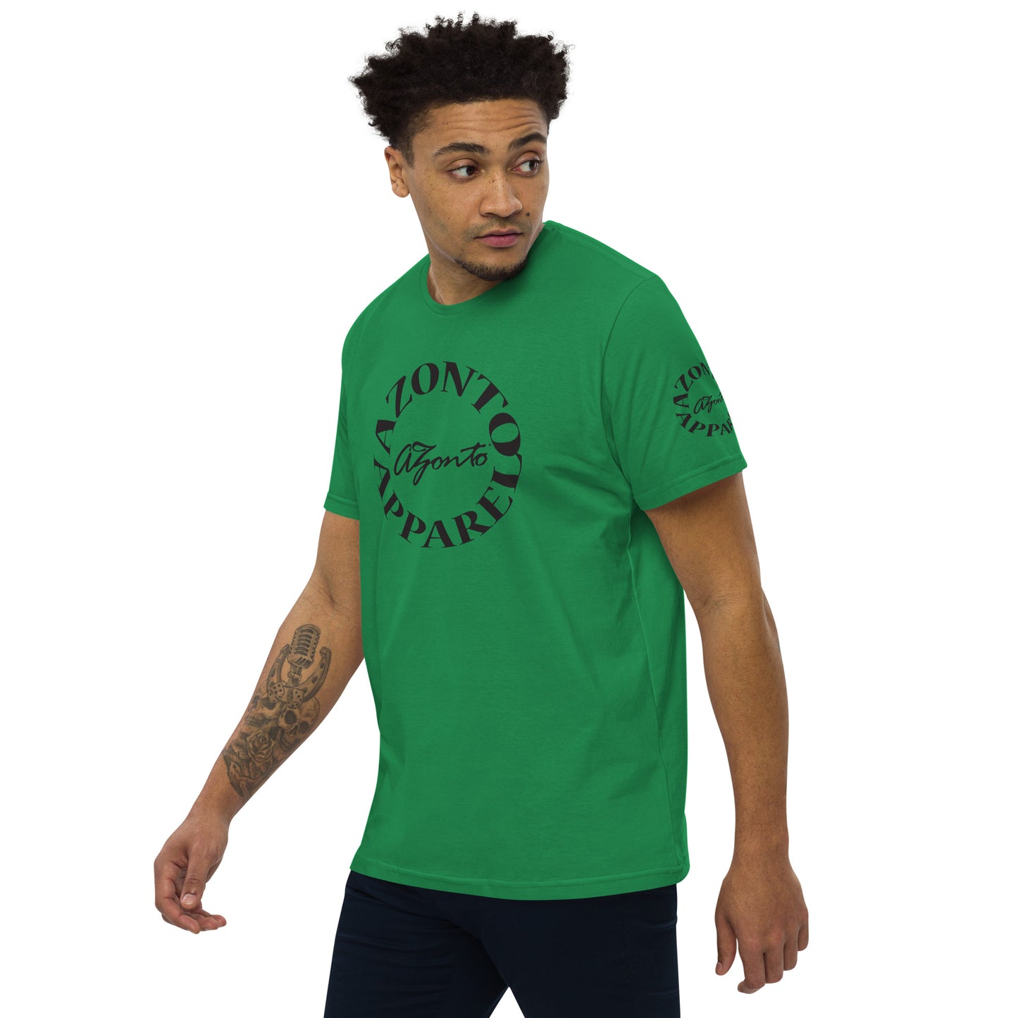 AZONTO Men's fitted straight cut t-shirt