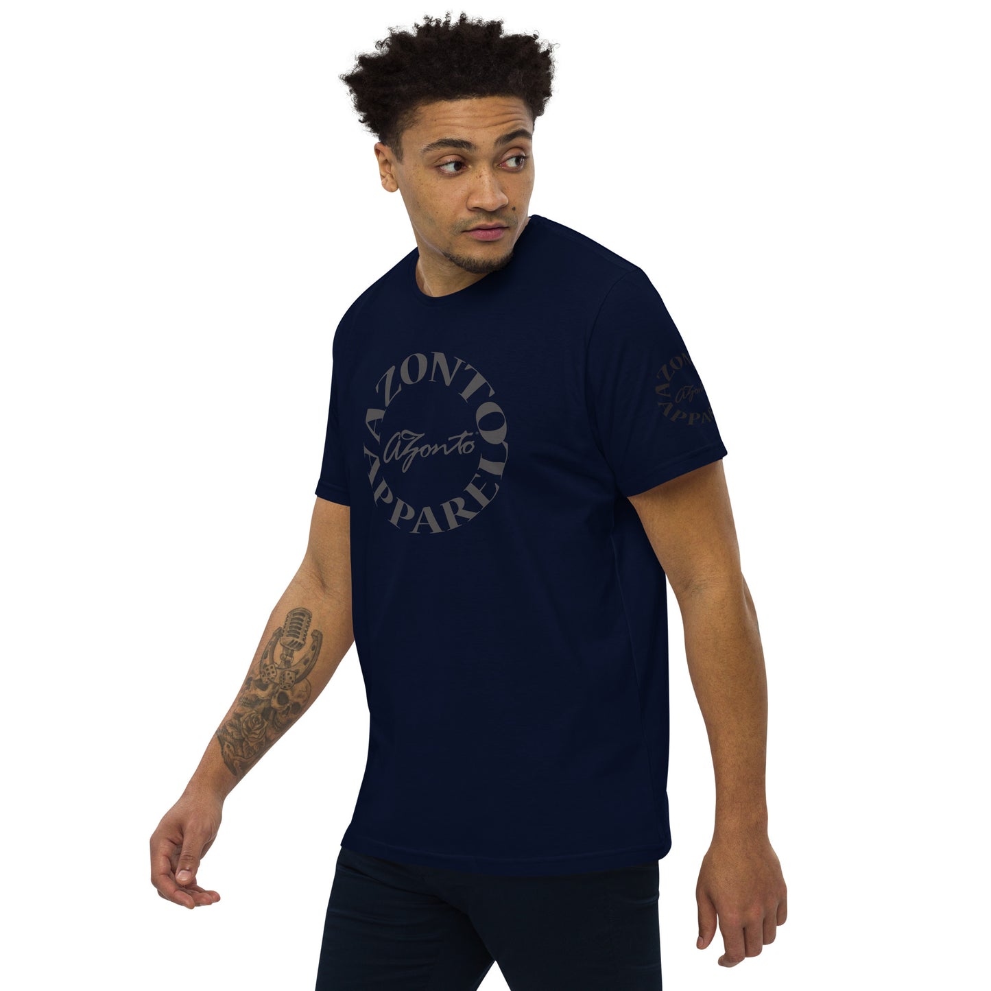 AZONTO Men's fitted straight cut t-shirt