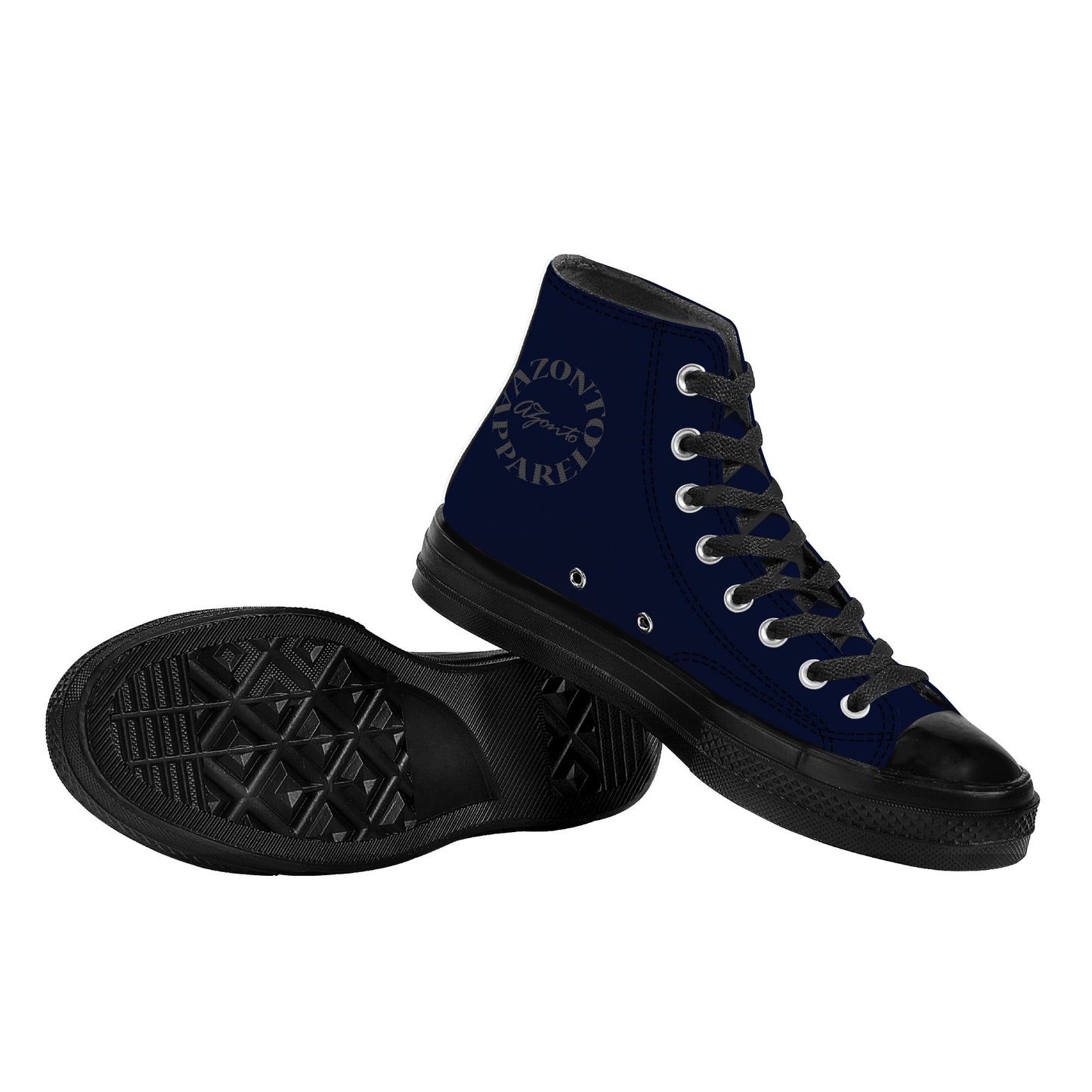 AZONTO High Top Canvas Shoes - Black