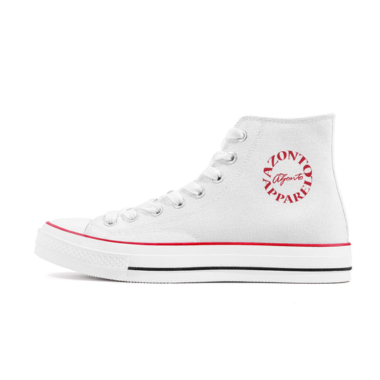 AZONTO High Top Canvas Shoes - White