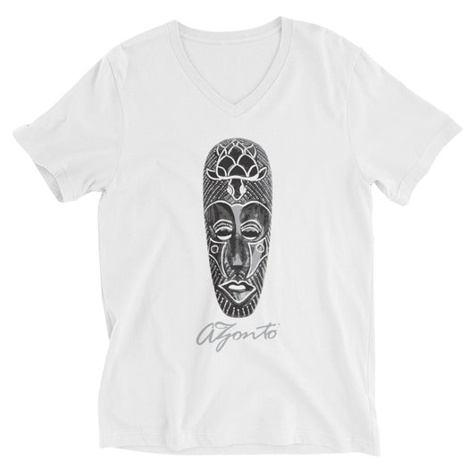 AZONTO MASK Unisex Short Sleeve V-Neck T-Shirt