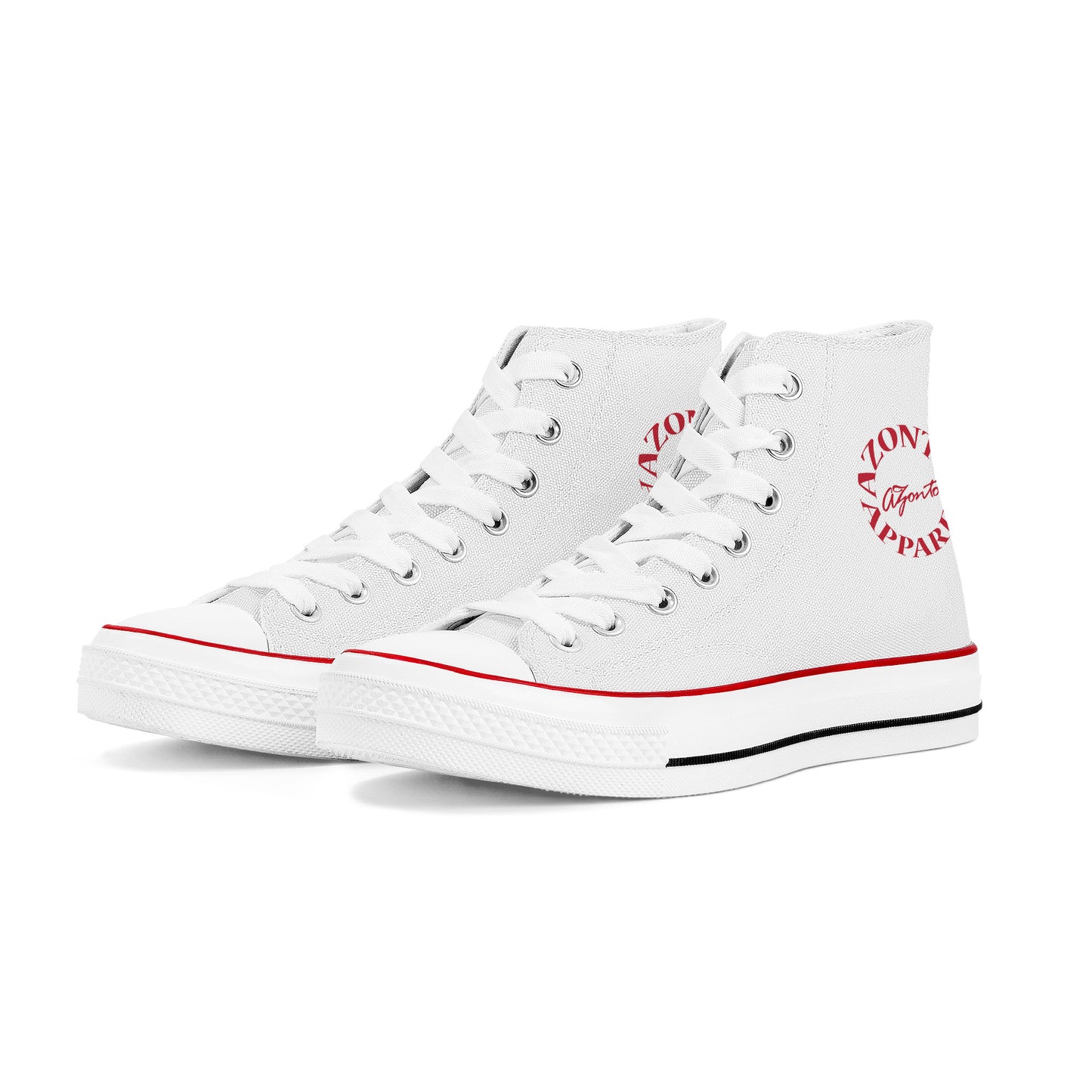 AZONTO High Top Canvas Shoes - White
