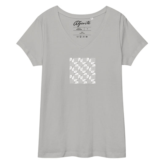 AZONTO Women’s fitted v-neck t-shirt