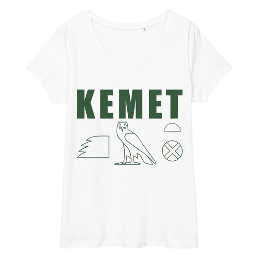 MAAT FOREVER Women’s fitted v-neck t-shirt KEMET